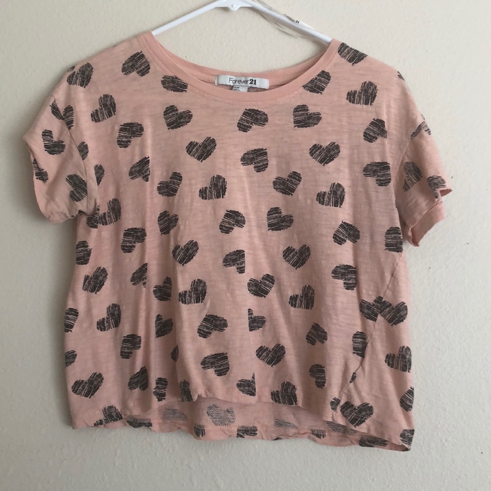 Cropped heart T-shirt